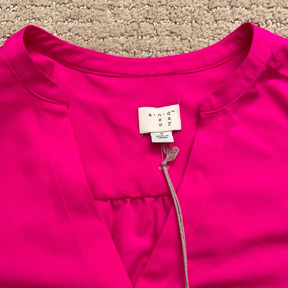 Target Bright Pink Button-Up Tank - Picture 3 of 3